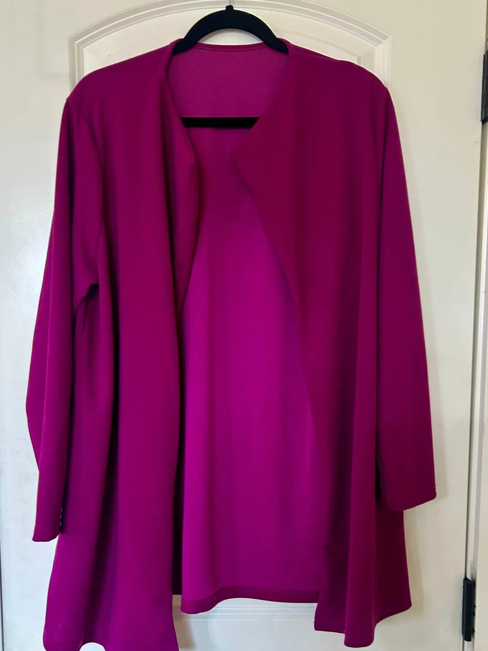 Fuchsia Open Front Lightweight Cardigan - Picture 1 of 4